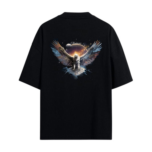 Camisa Oversized Preta | Moxtreme Águia Cósmica