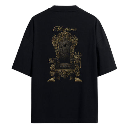 Camisa Oversized Preta | Moxtreme Trono Sagrado (Edição Dourada)