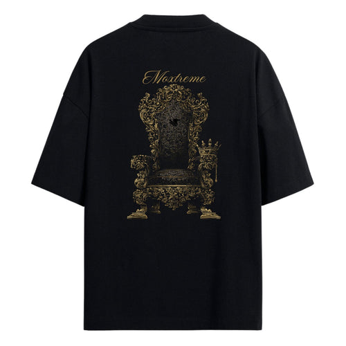 Camisa Oversized Preta | Moxtreme Trono Sagrado (Edição Dourada)