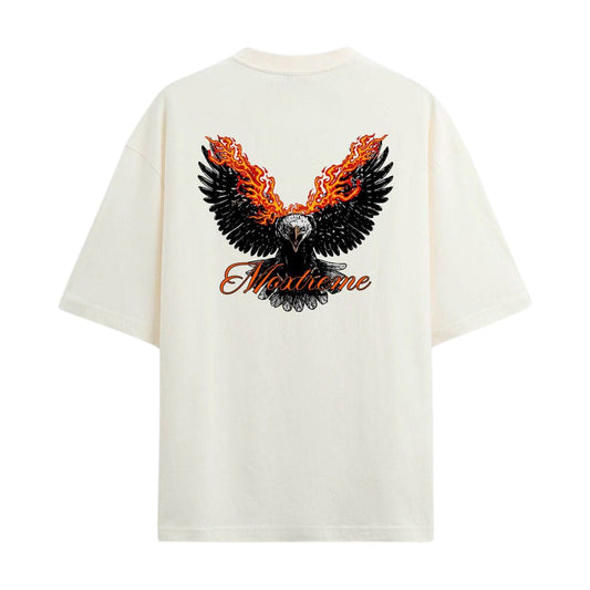 Camisa Oversized Off White | Moxtreme Águia Flamejante